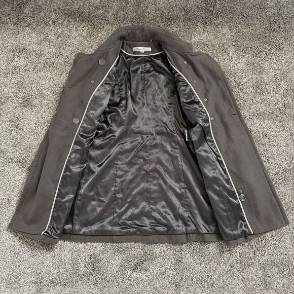 KENNETH COLE Wool Double Breasted Pea Coat Button Coat Jacket Women’s Size 10 - Picture 7 of 15